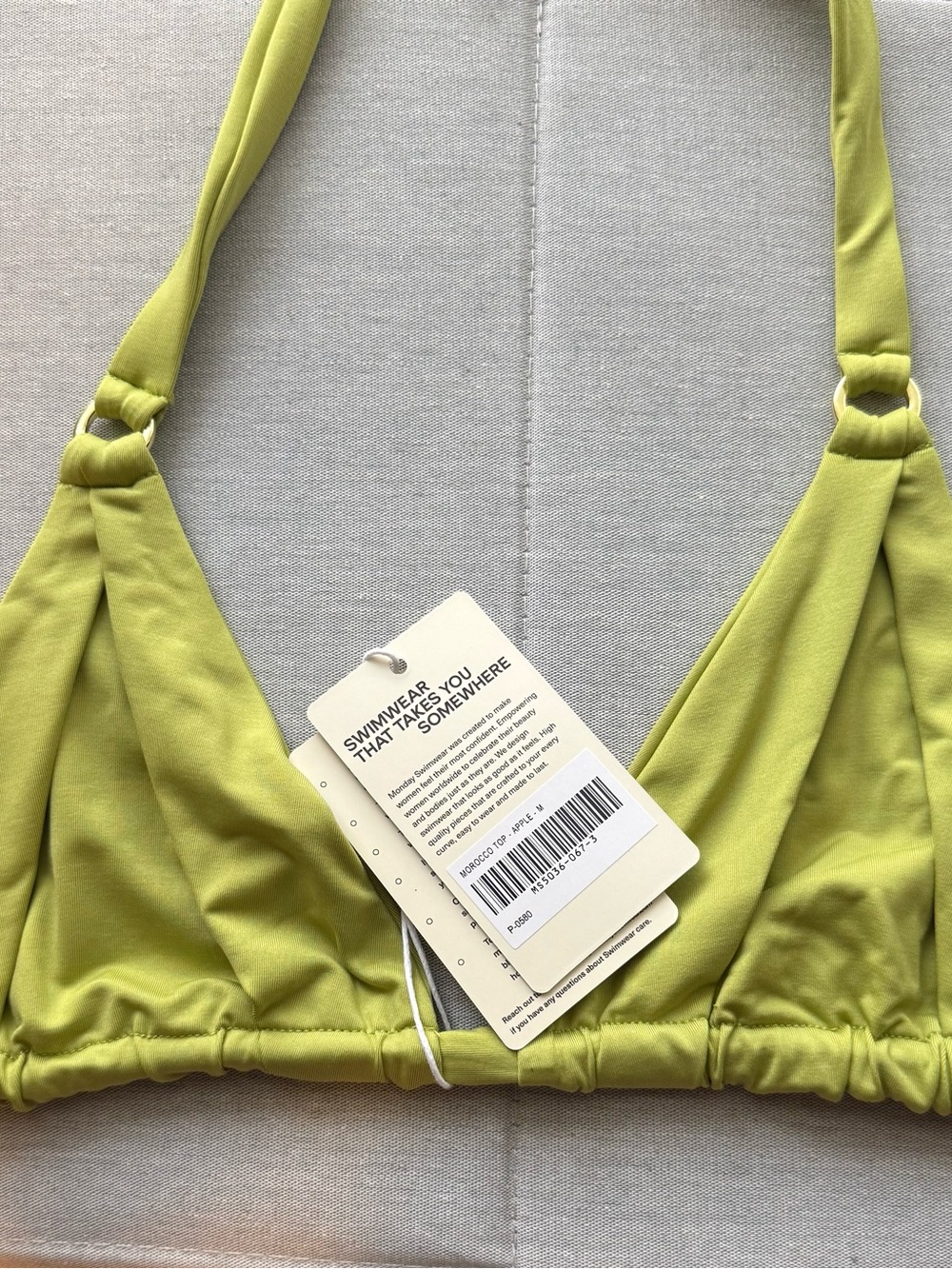 Monday Swimsuit, M Morocco top and L Seychelles bottoms. NWT